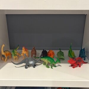 Set of 12 Colorful Dinosaur Toy Set
